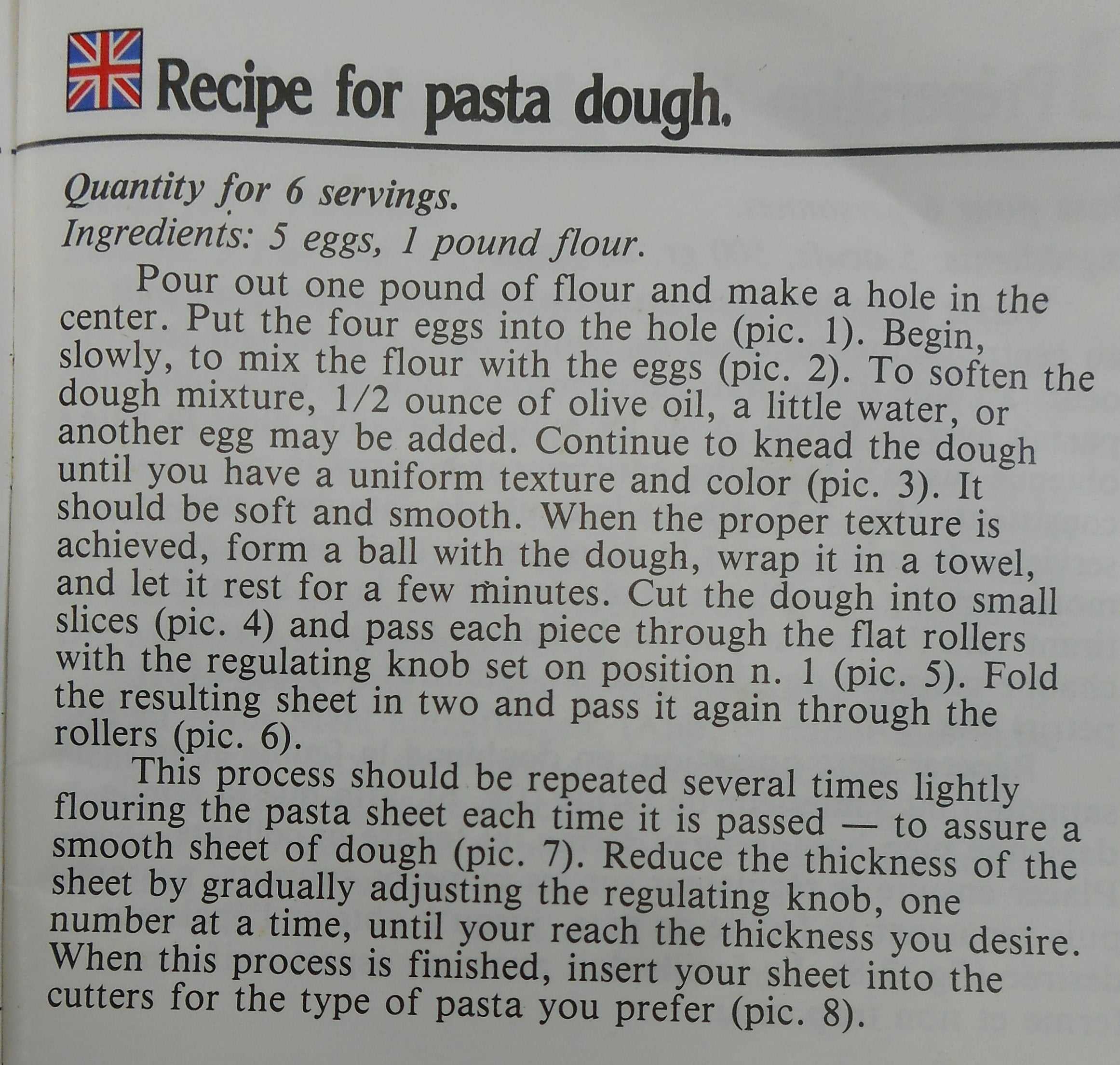 Dough Recipe Marcato Atlas Pasta Makers Olde Kitchen & Home