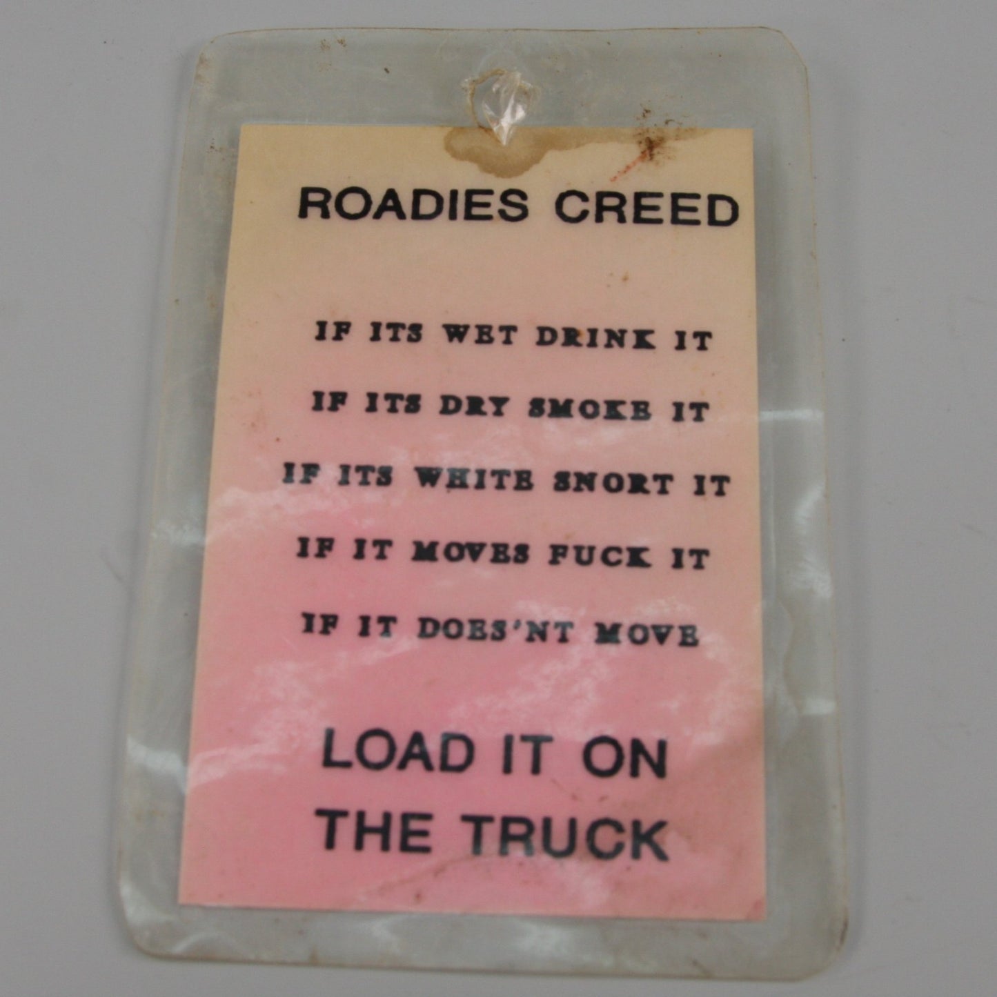 Stagehand Jam Audio All Area Access Pass Roadies Creed On Backside