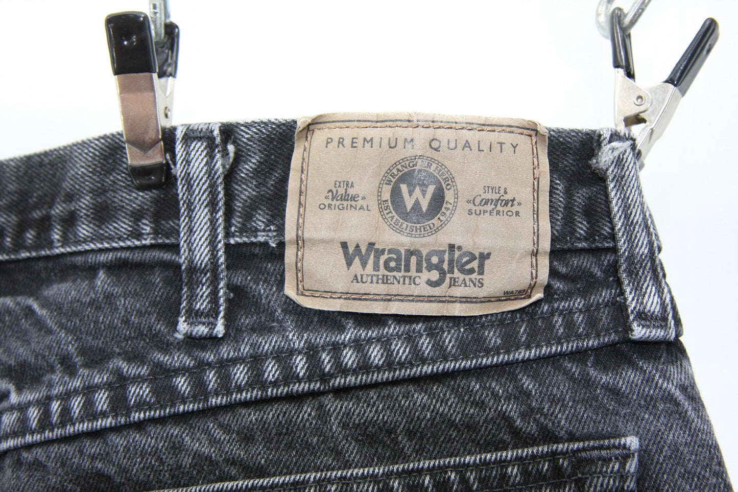 Wrangler Black Mens Jeans 38x34 Relaxed Fit