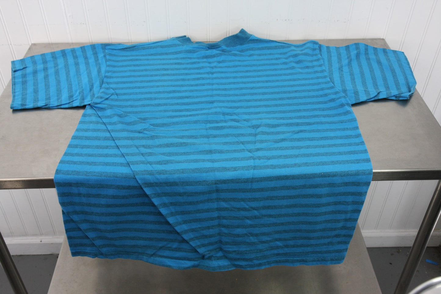 Vintage Florida Keys Tee Shirt Blue Stripes Scuba Diver XL