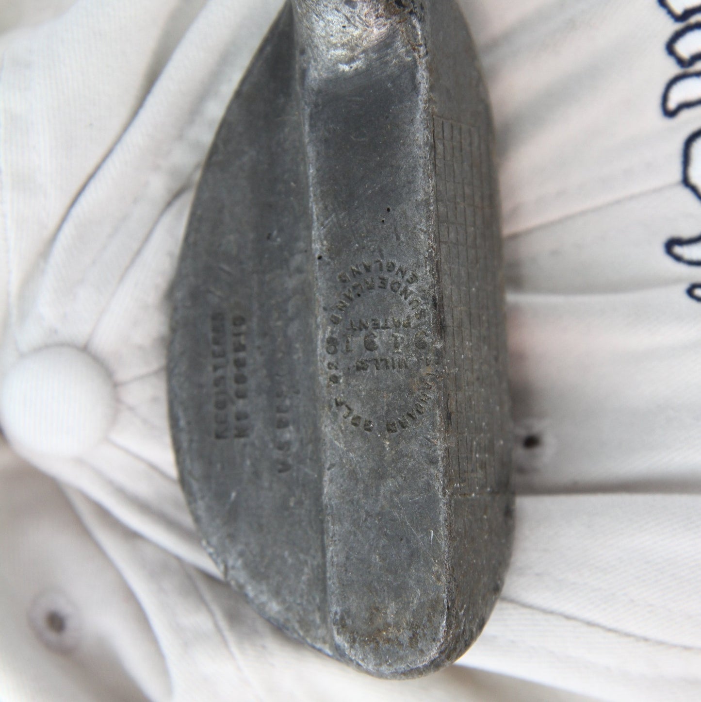 Vintage New Mills Ray Putter Hickory Shaft Alumunium Mallet RH