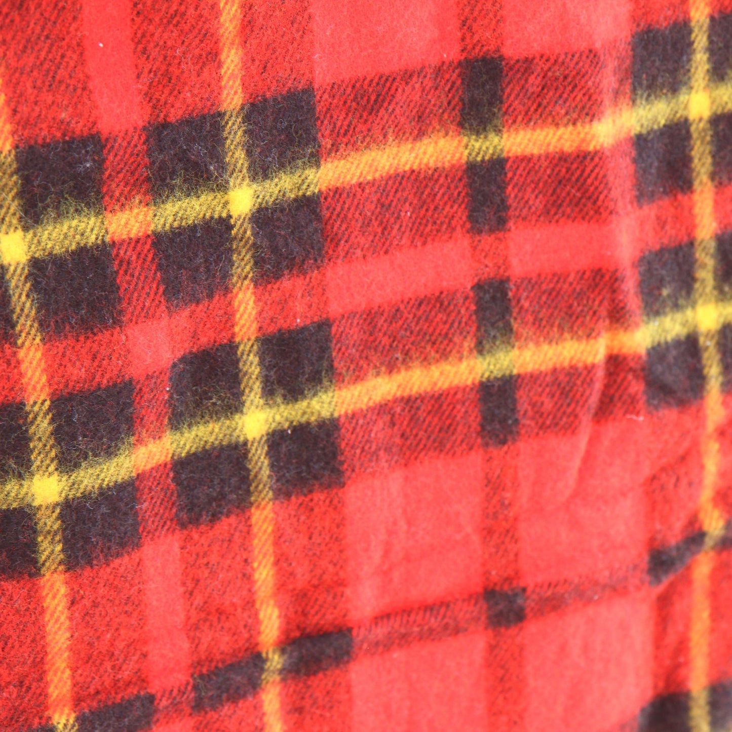 Vintage Faribo Fluff-Loomed Plaid Throw 52W X 54L