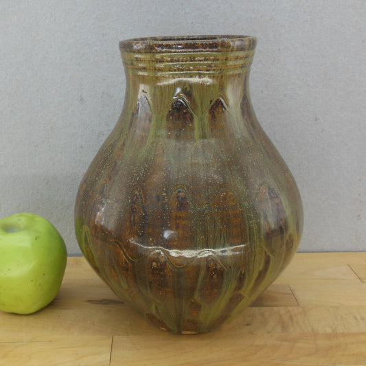 Kim Ellington Catawba Valley NC Stoneware Pottery Vase 9" Signed