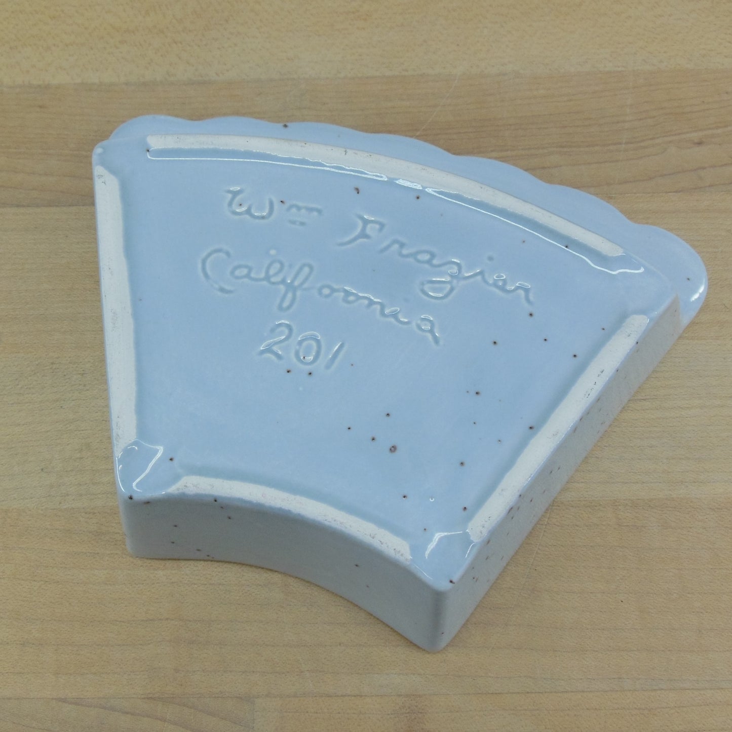 Wm. Frasier California Pottery Lazy Susan Relish Appetizer Server 201 - Blue Dish Vintage Used