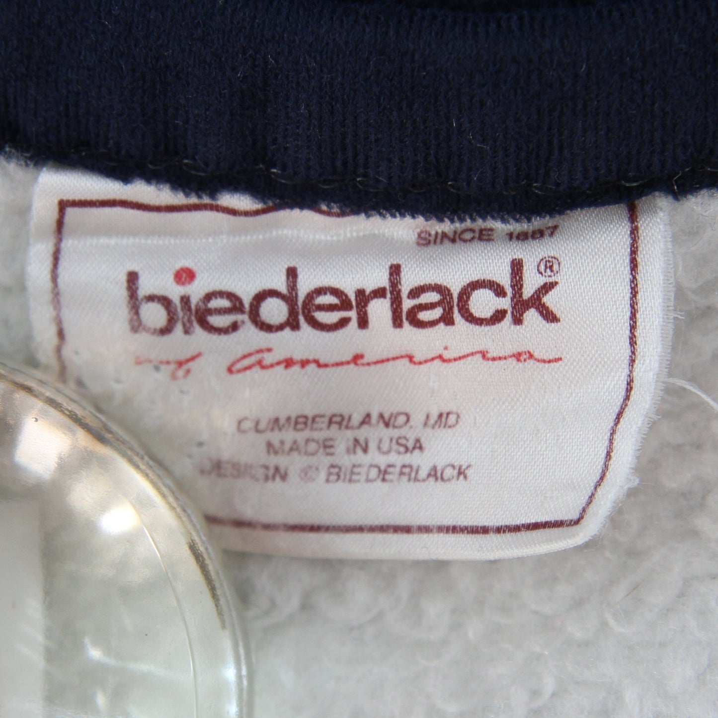 Vintage Biederlack Conneticut Huskies Navy White Blanket Throw 55W X 50L
