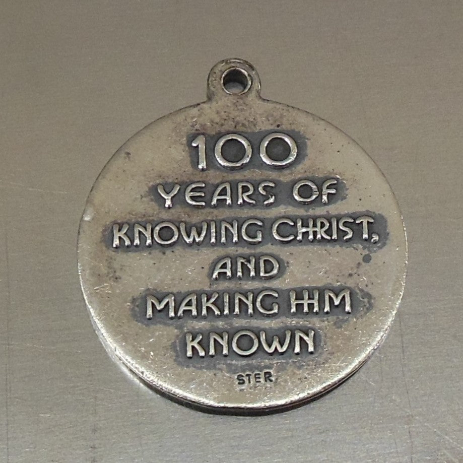 Diocese of West Texas 100th Anniversary Sterling Silver Medallion Pendant Used
