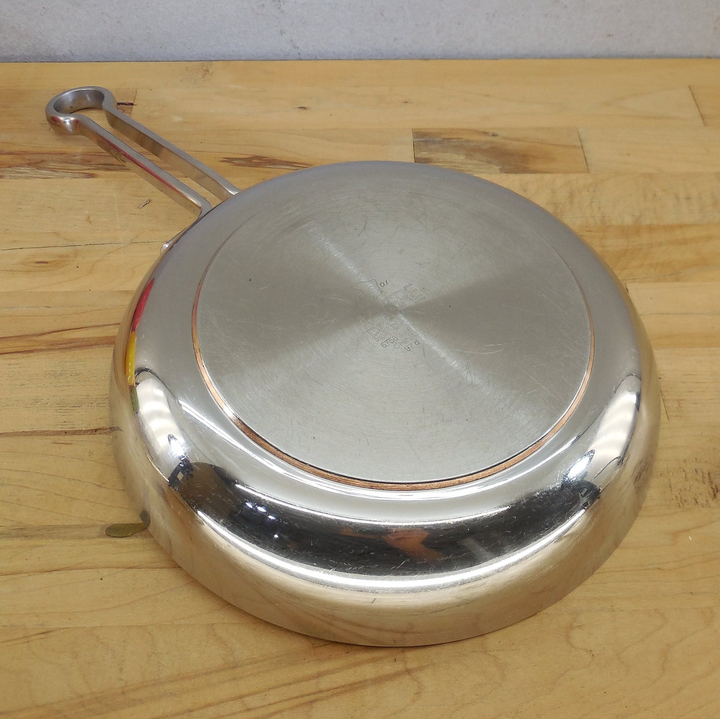 Revere Ware Pro-Line Stainless 8" Fry Pan Skillet 6758 Copper Disc Bottom
