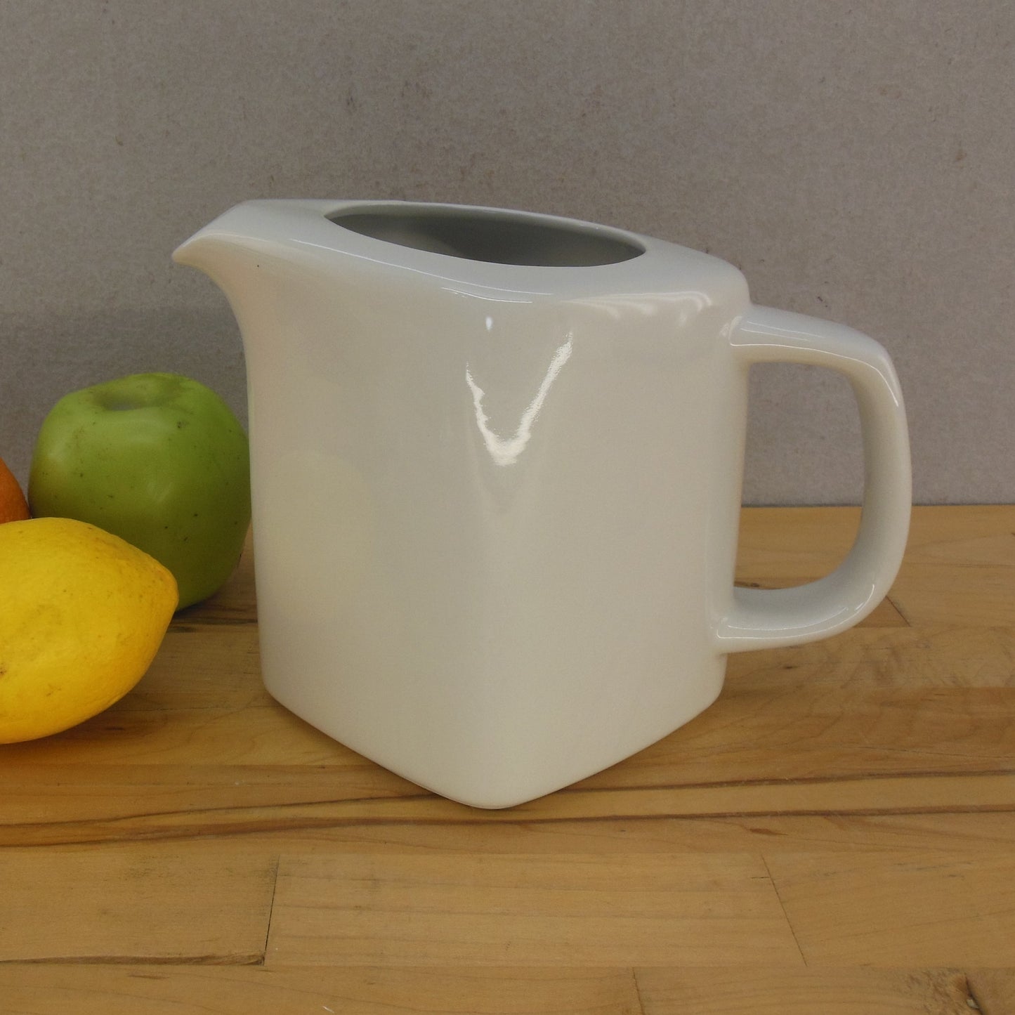 Arabia Finland 10-57 All White Ceramic Pitcher Squared