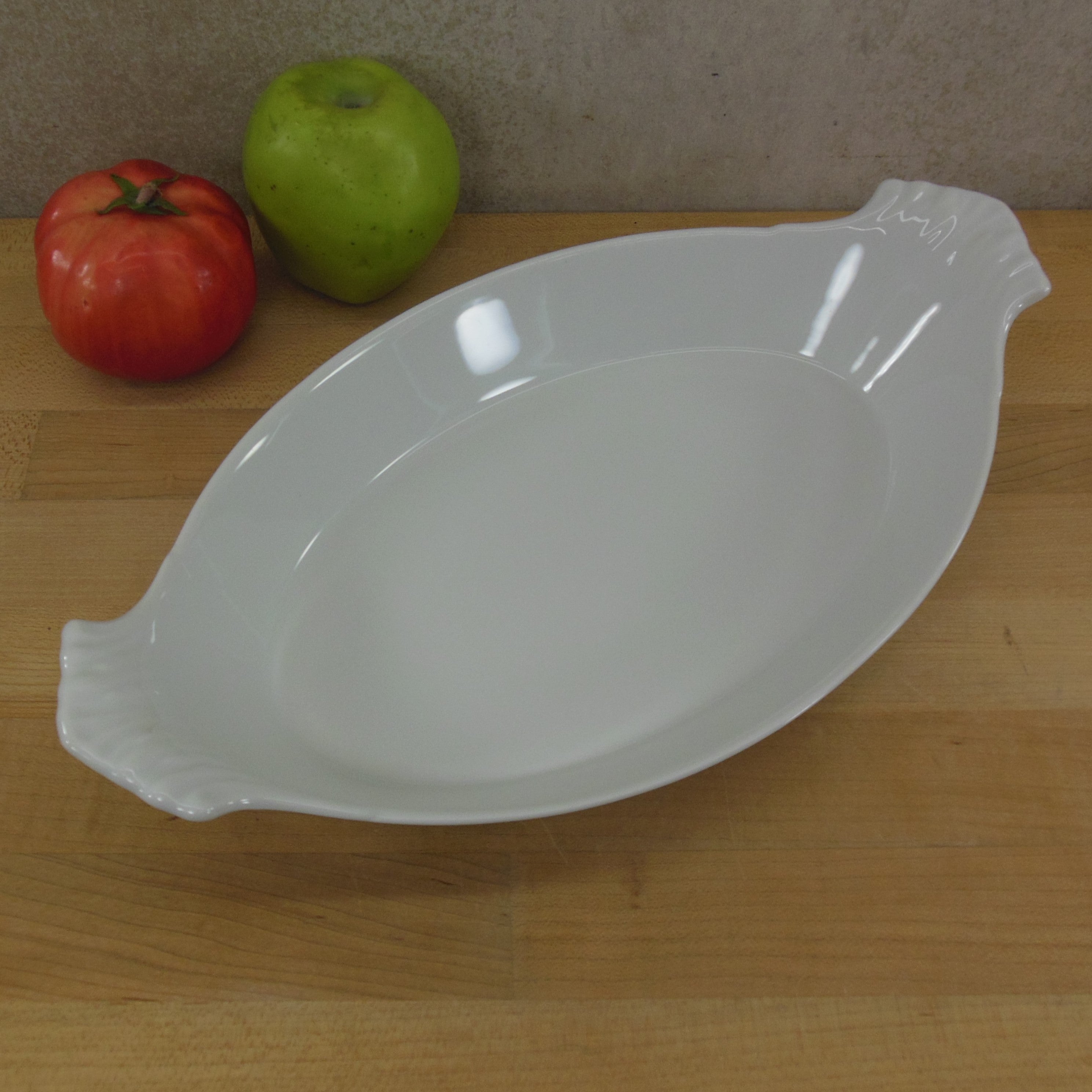 Apilco France Classic Whiteware Medium No. 12 Au Gratin Baker Dish