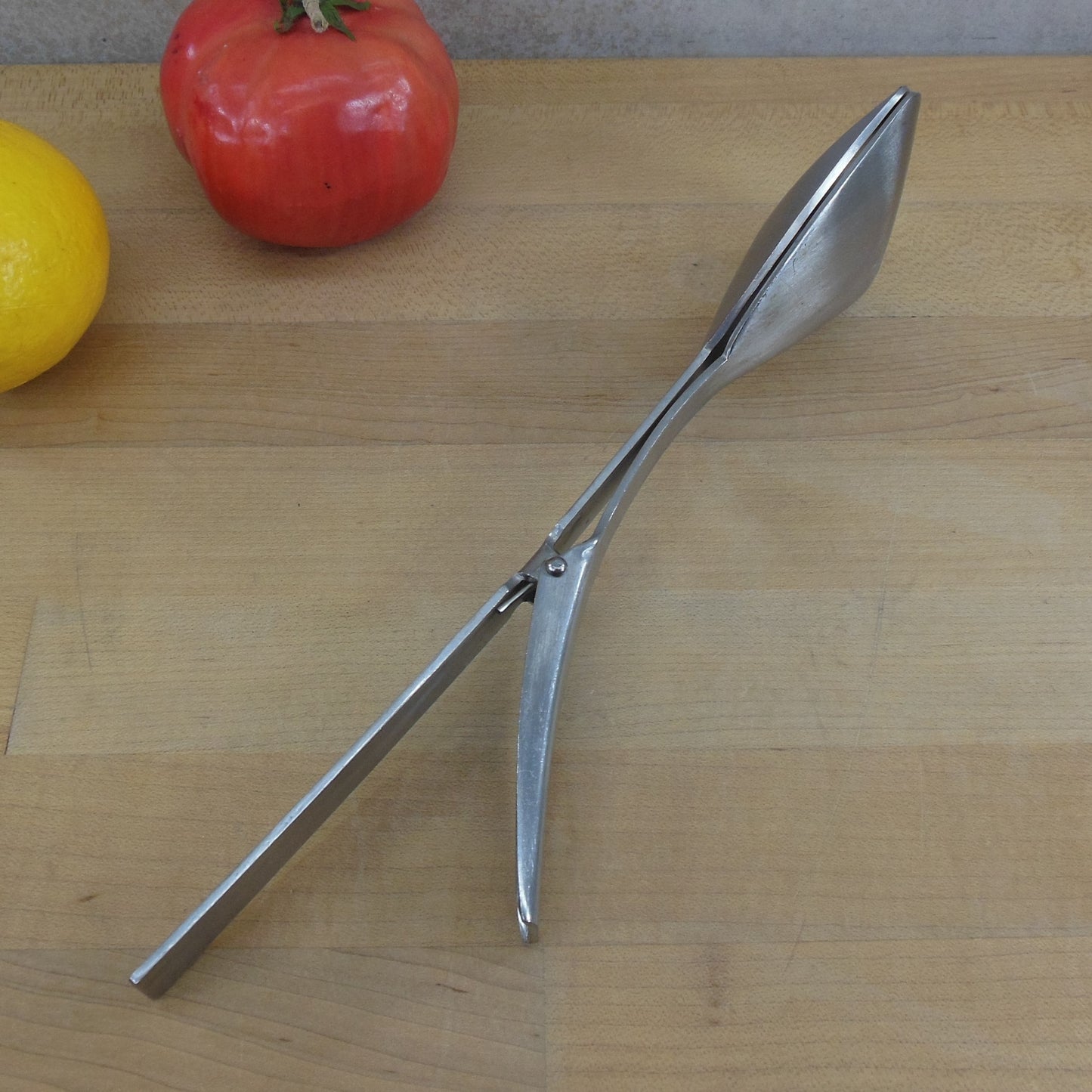 Arthur Salm AS Japan Saxon 1966 Stainless Salad Serving Tongs Vintage