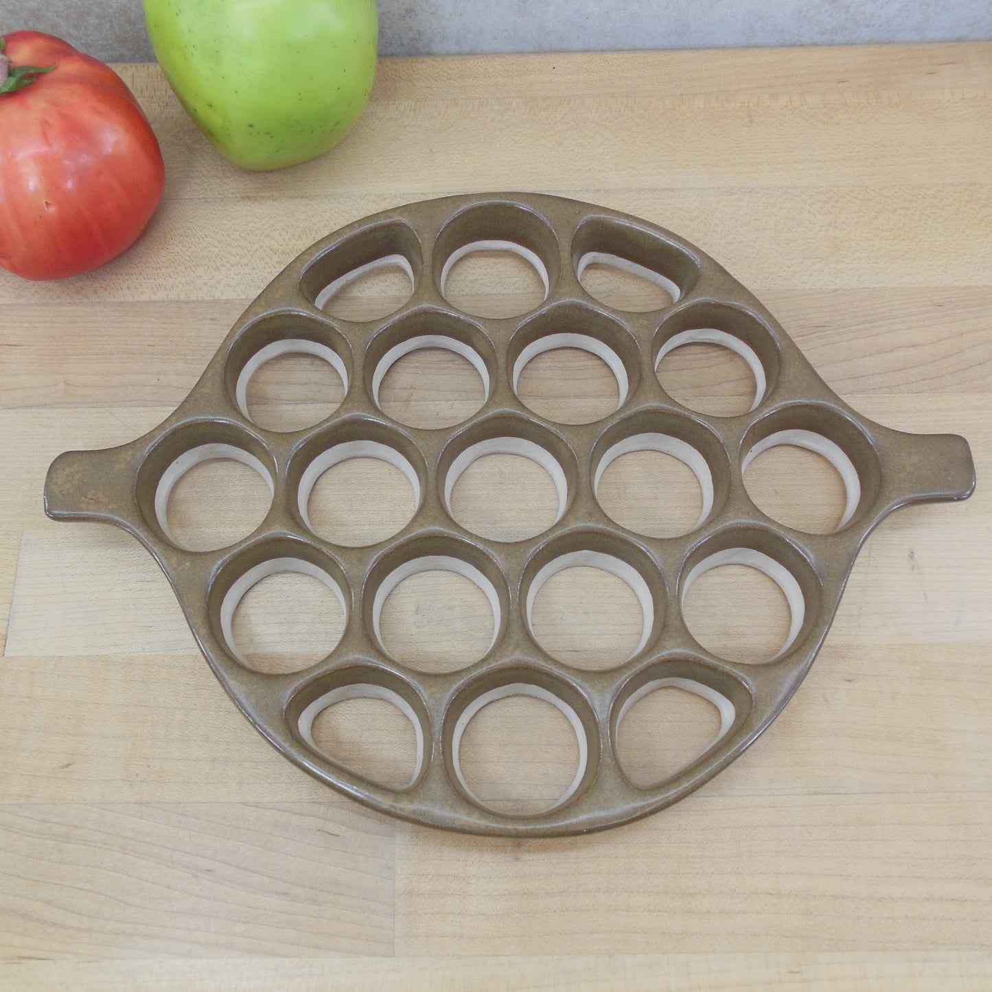 Bennington Potters Vermont Brown Tan Honeycomb Trivet
