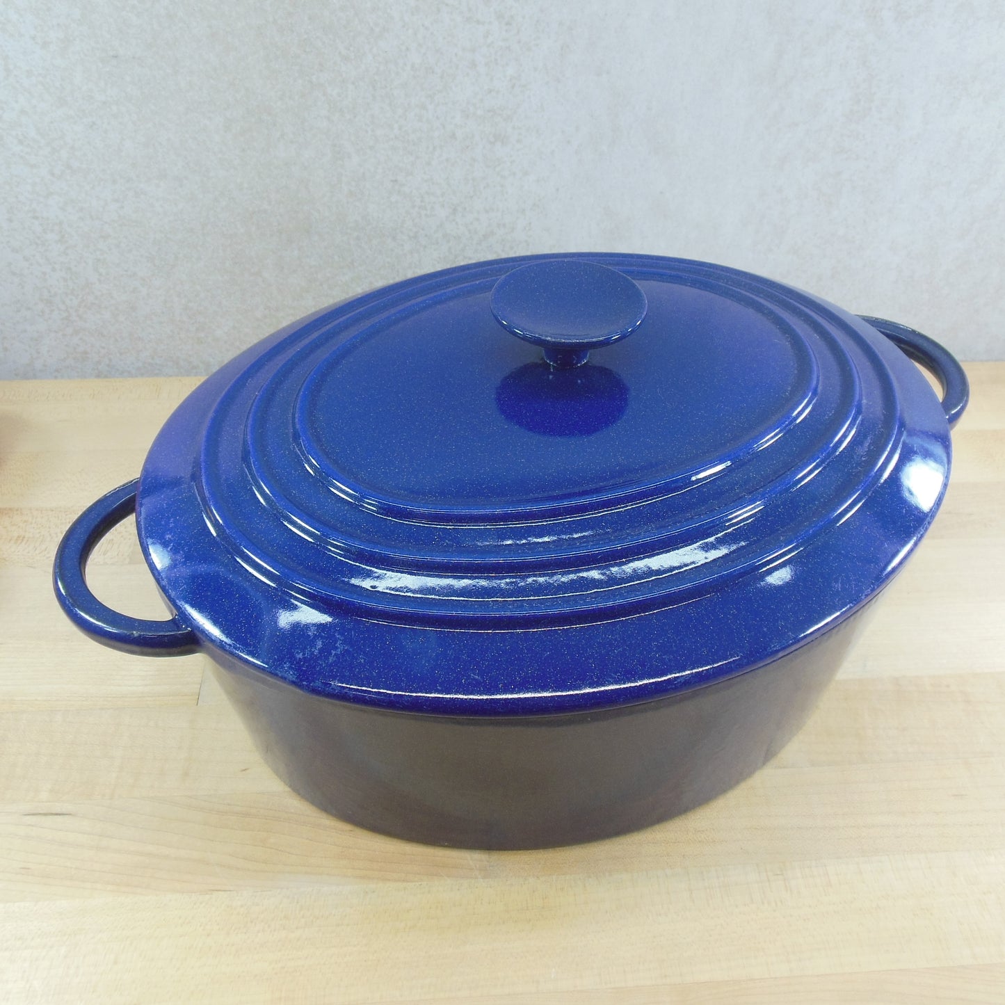 Unbranded France Nomar Staub Oval Roaster Pot Metallic Blue Cast Iron 31 Used