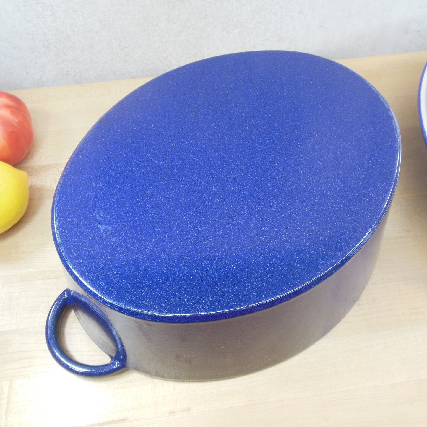 Unbranded France Nomar Staub Oval Roaster Pot Metallic Blue Cast Iron 31 Made In