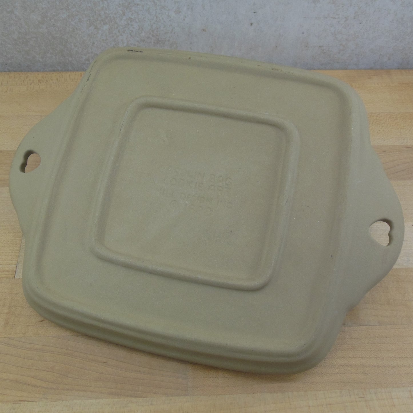 Brown Bag Cookie Mold 1988 Stoneware Shortbread Fruit Flowers used