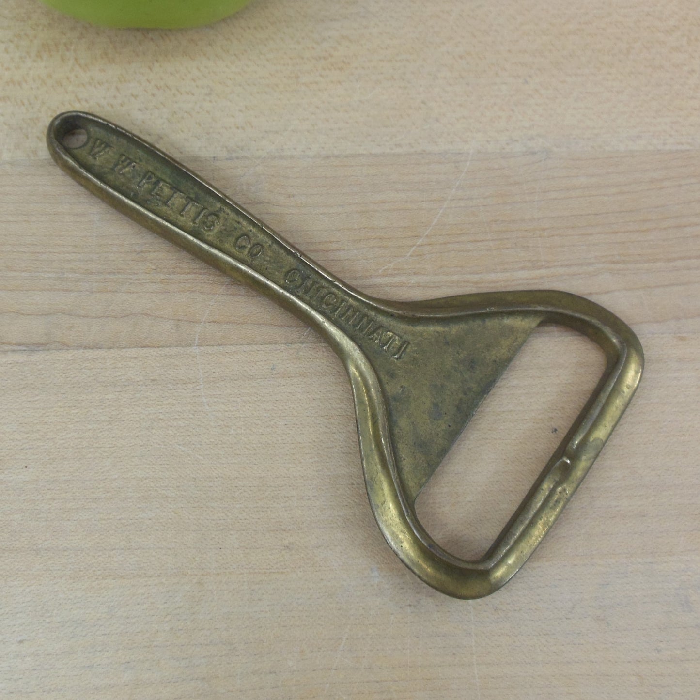 Rare W.W. Pettis Co. Casting Cincinnati OH Brass Bottle Opener vintage