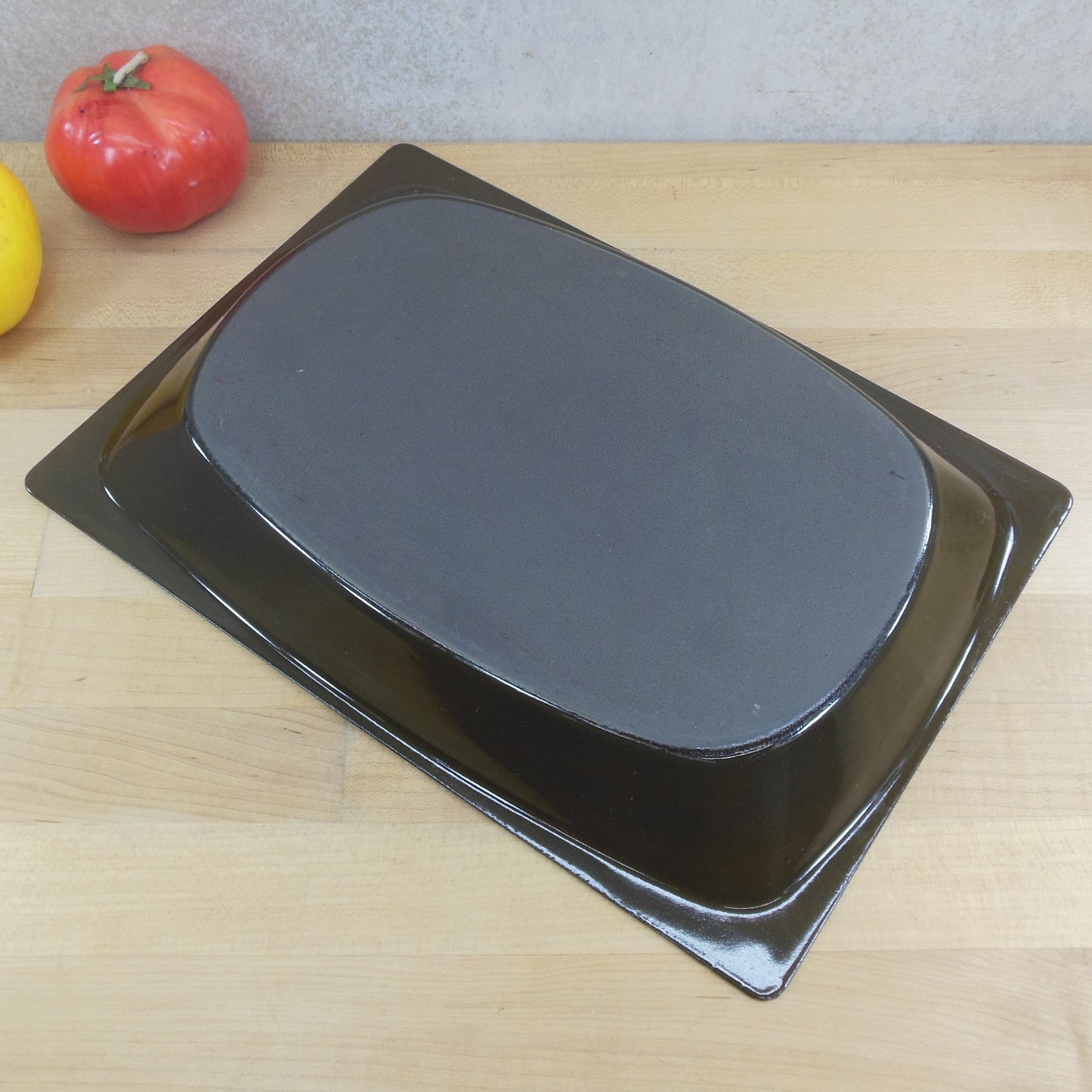 Unbranded Rectangular Brown Gold Roasting Baking Pan Mid Century Used