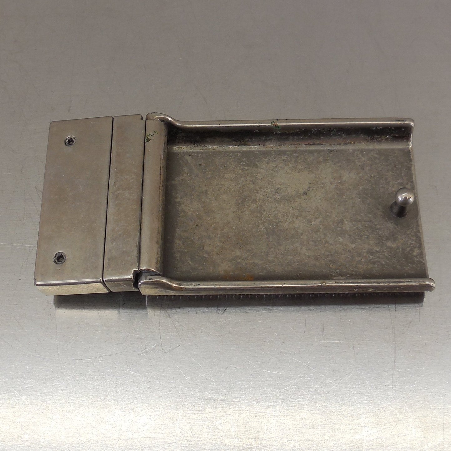 Unbranded Heavy Duty Silver Tone Belt Buckle Reversible Used