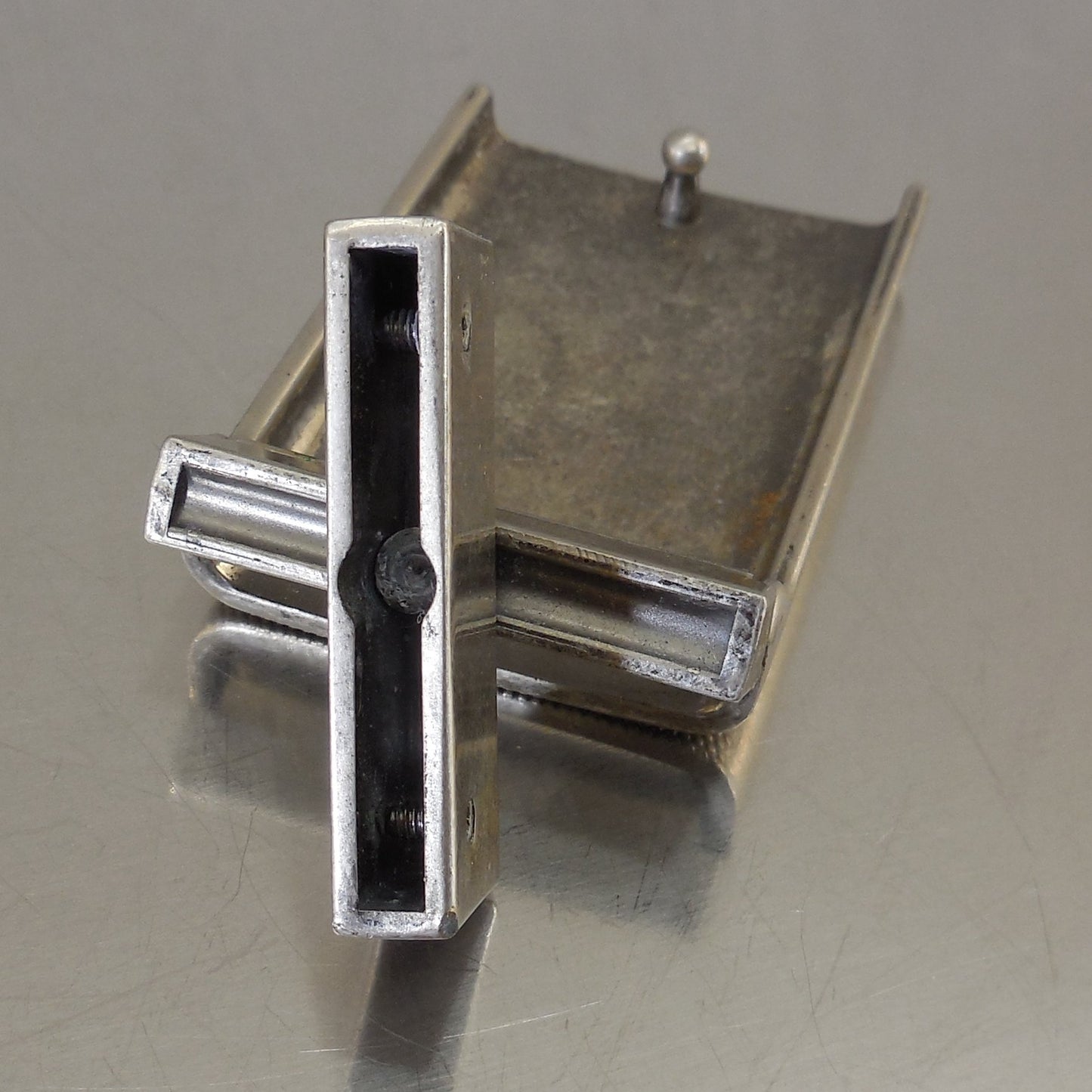 Unbranded Heavy Duty Silver Tone Belt Buckle Reversible Vintage