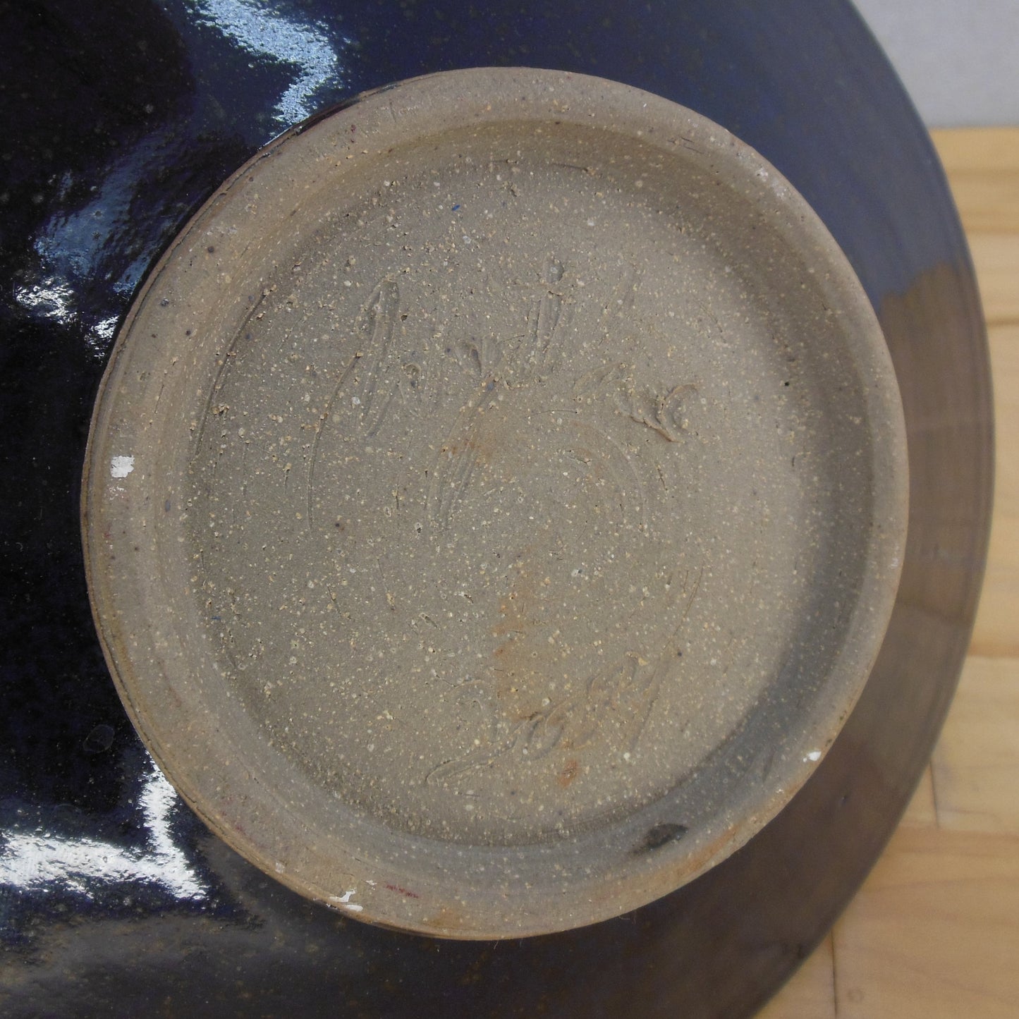 Lot 3 Different Maker Signed Studio Pottery Bowls Blue Glazes 5" 8" 2007