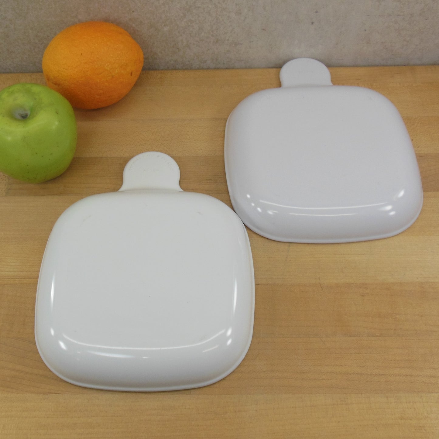 Corning Ware Pair P-185-B Grab-It Style Sandwich Dish Plates vintage