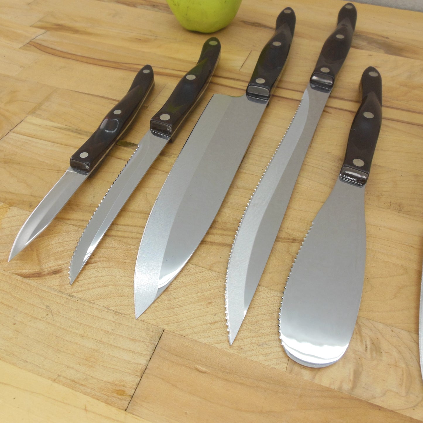 Cutco All Knife 5 Set With Tray Plus Extra NOS 1720 1723 1721 1728 1768 Spatula Spreader