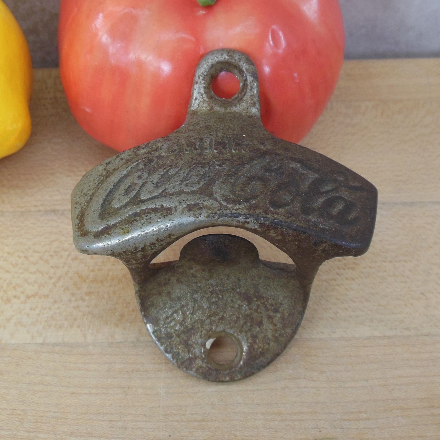Coca-Cola Starr X #28 Bottle Opener Wall Mount Brown Co. USA