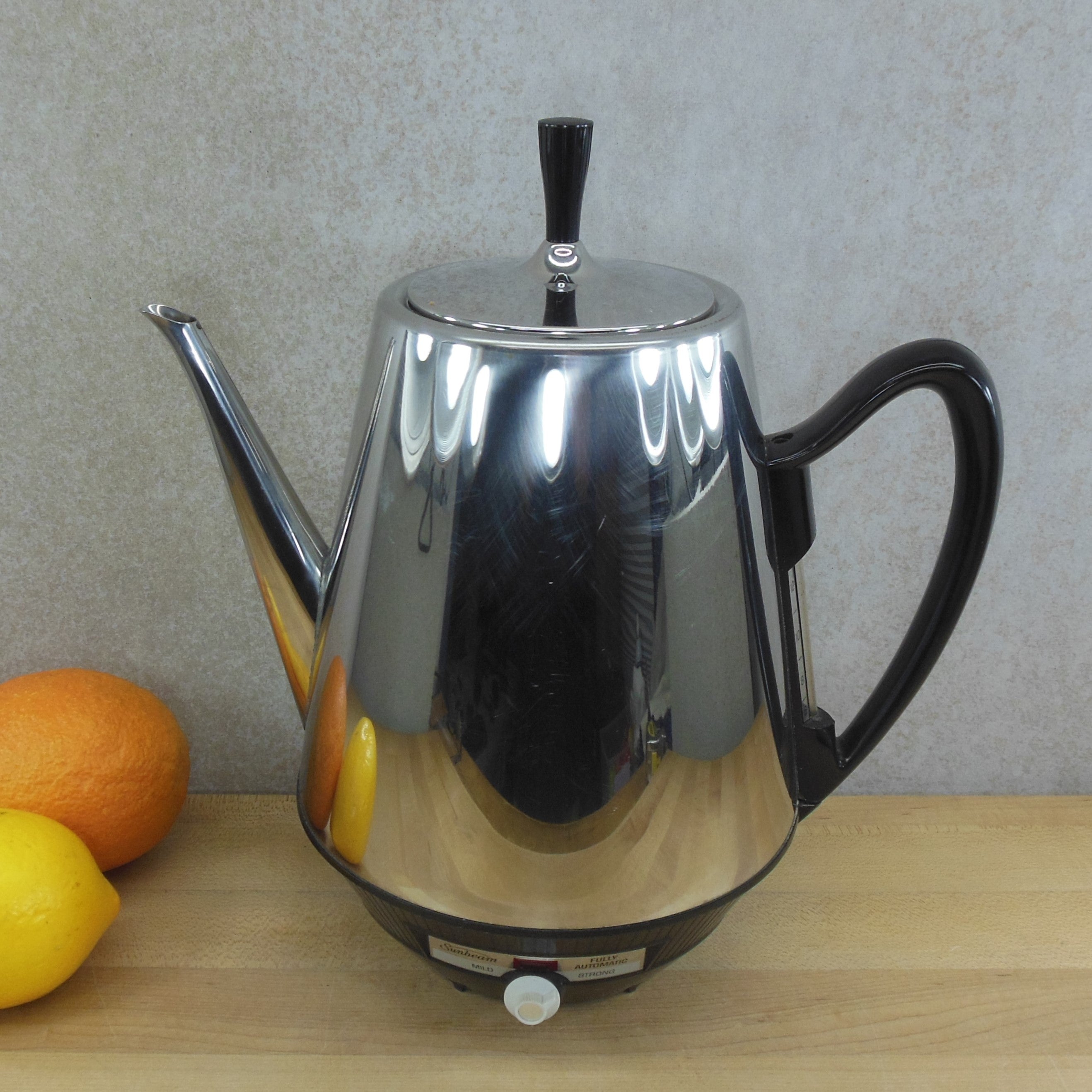 Vintage Sunbeam AP-Z 12 Cup Electric Percolator Glass Gold Stars Coffee Pot
