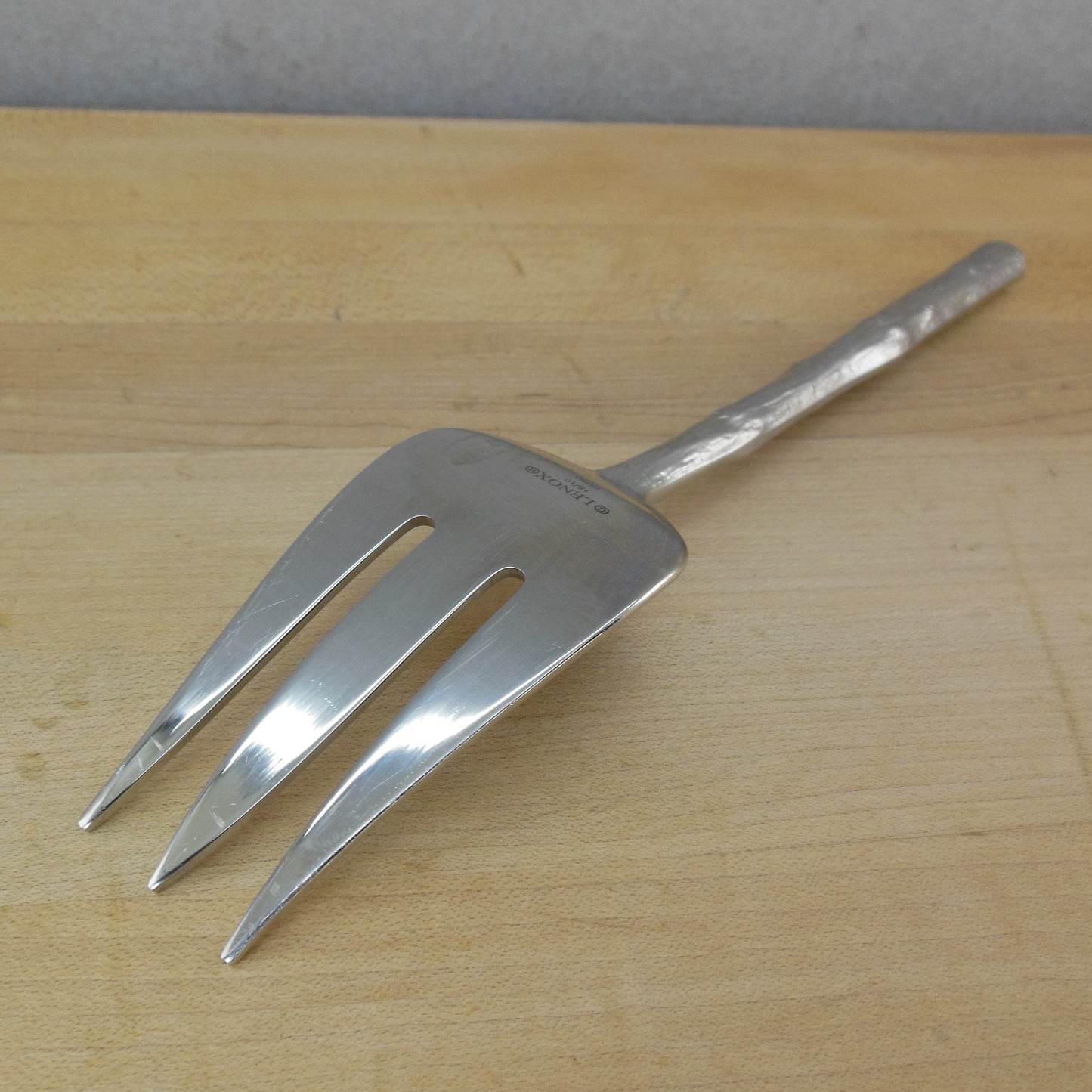Lenox 18/10 Stainless Park City Cold Meat Serving Fork Used