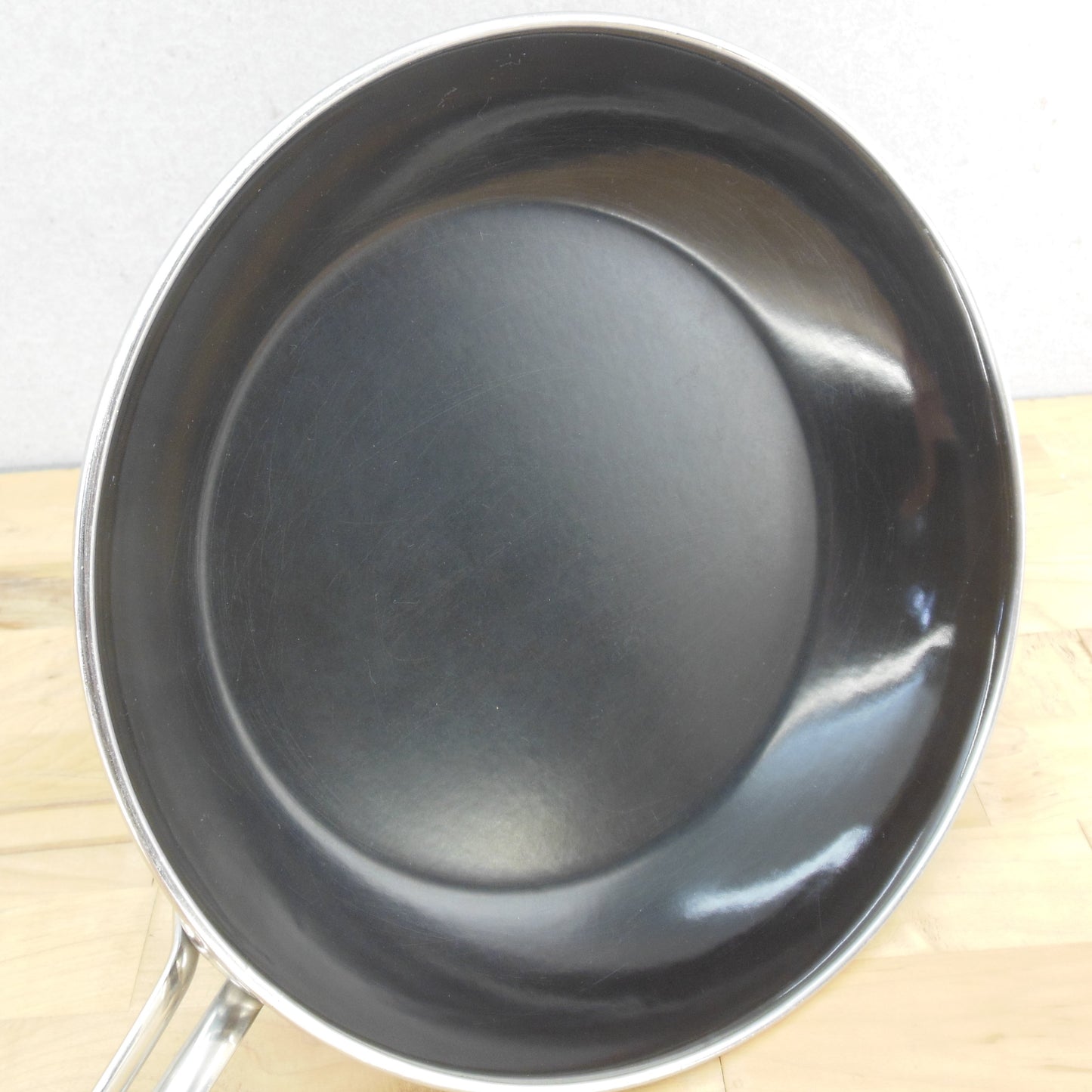 Chantal Gray Black Enamelware 9.75" Omelet Fry Pan Skillet Used