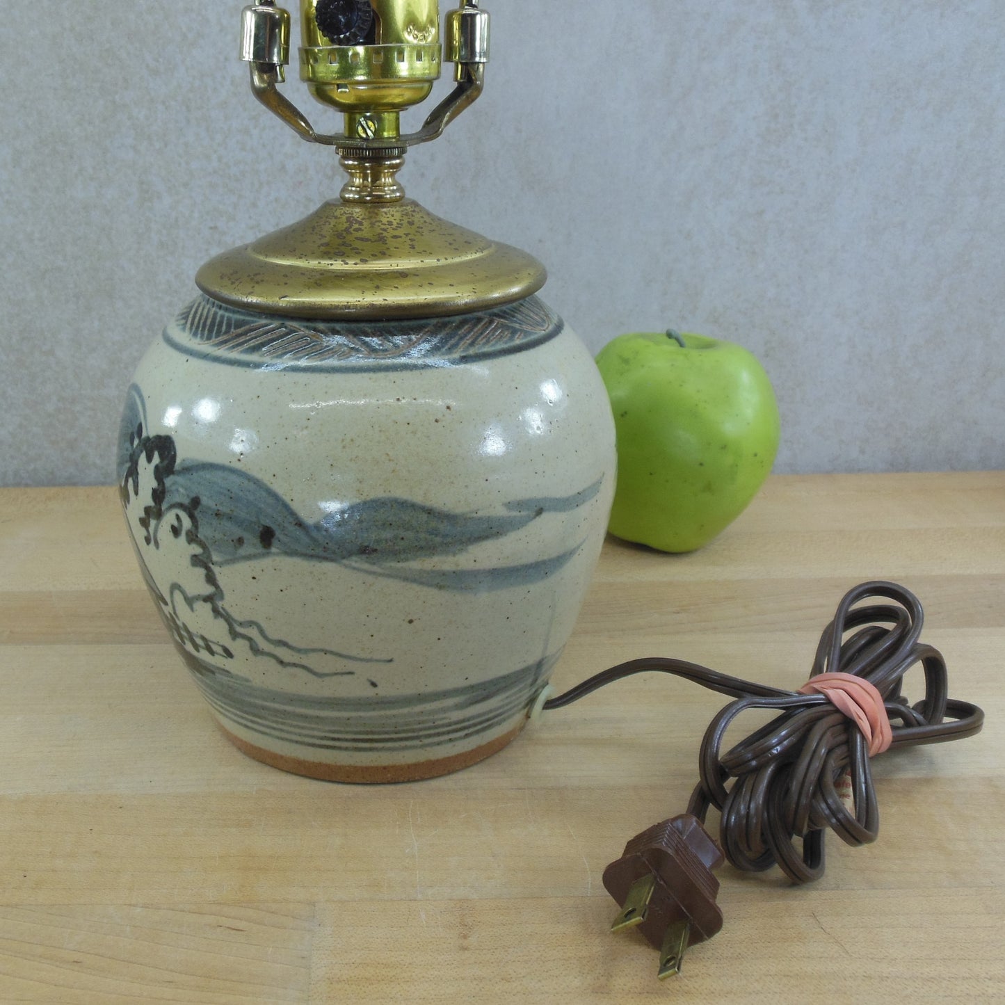 Cornwall Bridge Pottery CBP Cary Hulin CH Stoneware Table Lamp Used