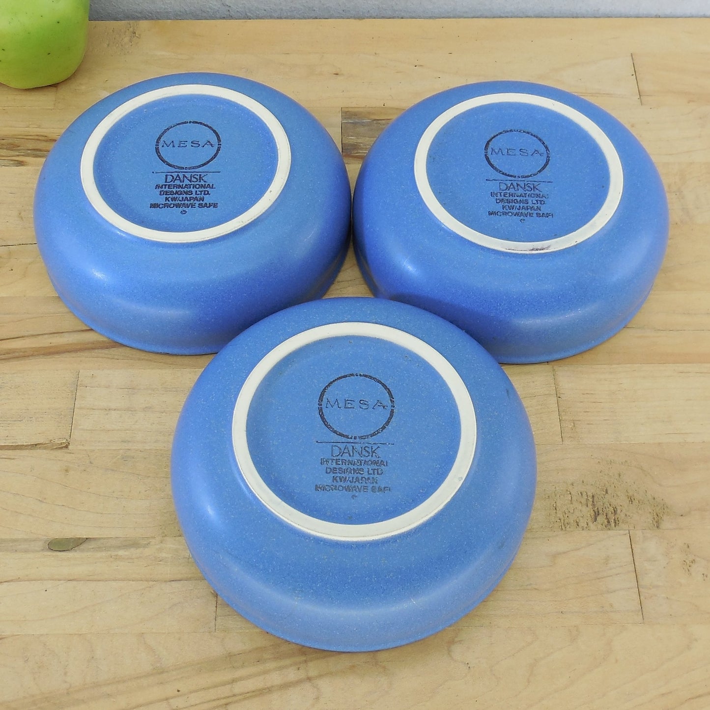 Dansk Japan Mesa Sky Blue 3 Lot Cereal Coupe Bowls 5-7/8" used