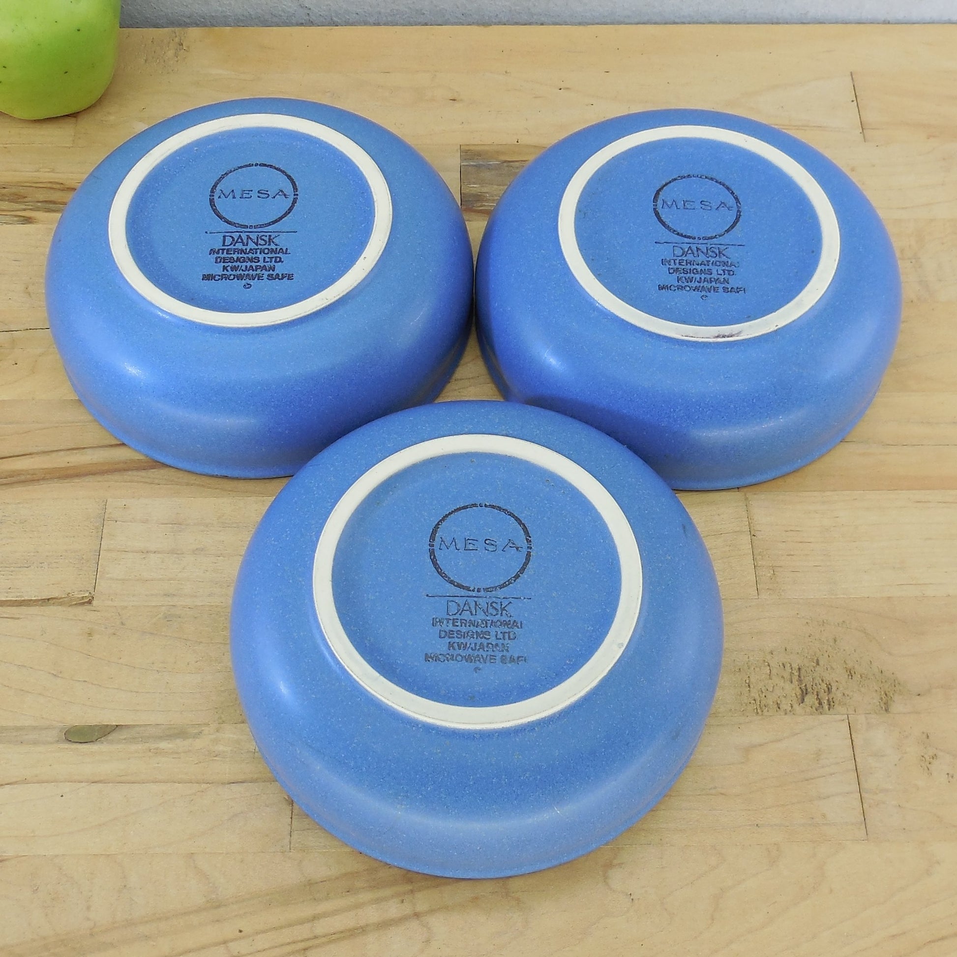 Dansk Japan Mesa Sky Blue 3 Lot Cereal Coupe Bowls 5-7/8" used