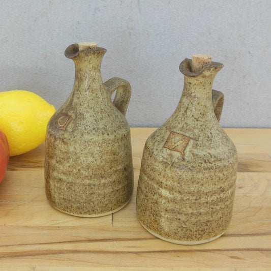 Martin Homer Studio Pottery Oil Vinegar Cruet Pair