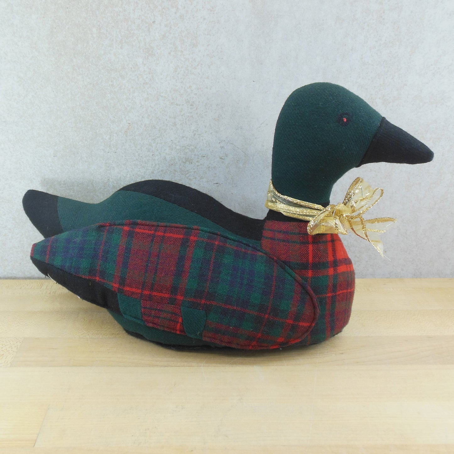 Duck & Company Pinckney MI USA Fabric Door Stop Decor Red Green Plaid