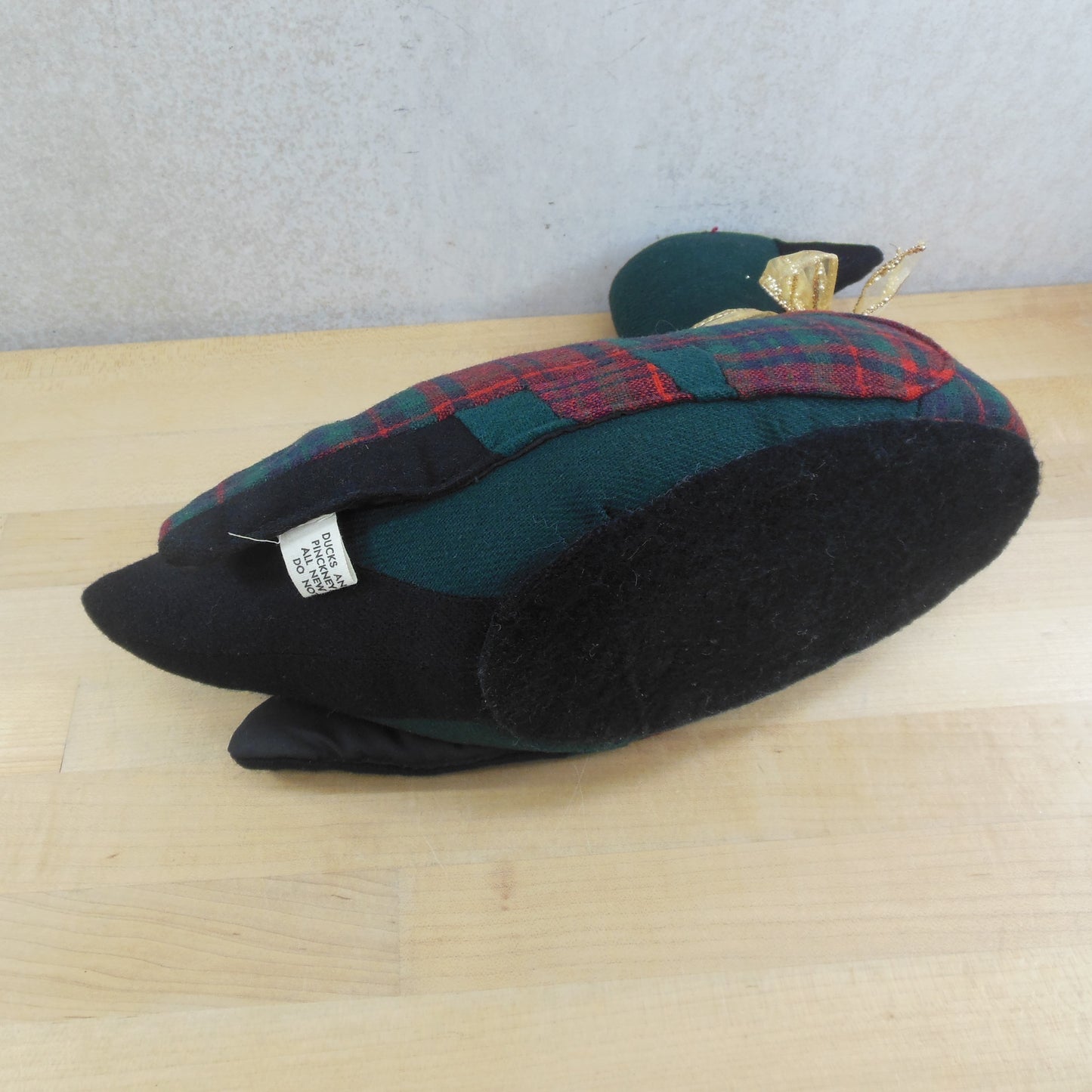 Duck & Company Pinckney MI USA Fabric Door Stop Decor Red Green Plaid used