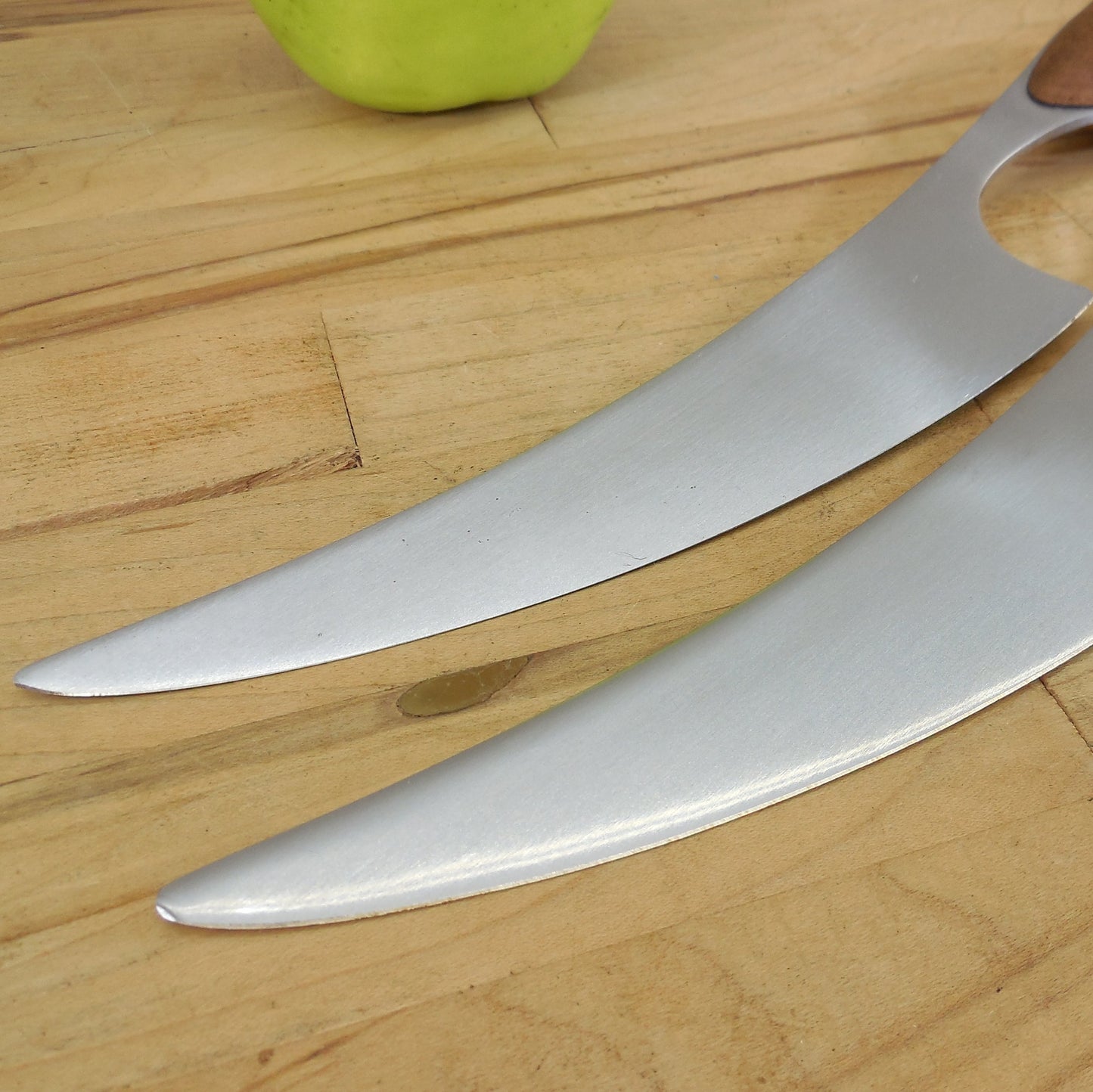 Dansk Torun Pair Stainless Steel Teak Wood Cheese Board Knife Used