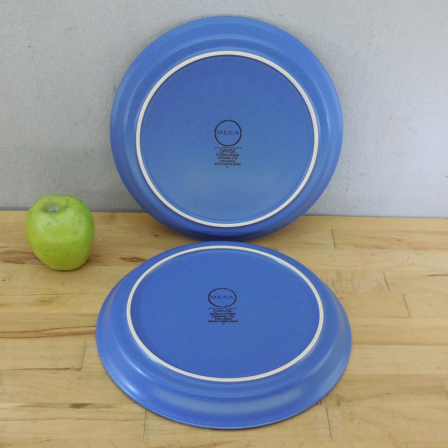 Dansk Japan Mesa Sky Blue Pair Dinner Plates Vintage