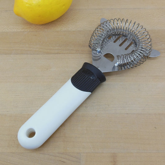 Ekco Stainless Black/White Plastic Handle Cocktail Shaker Strainer