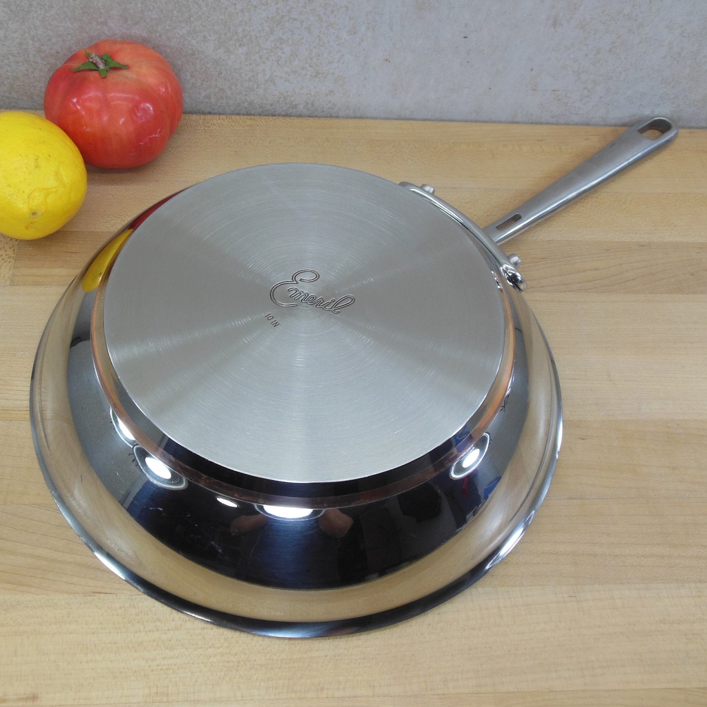 Emeril By All-Clad Stainless Copper Core 10" Skillet Fry Pan disc bottom