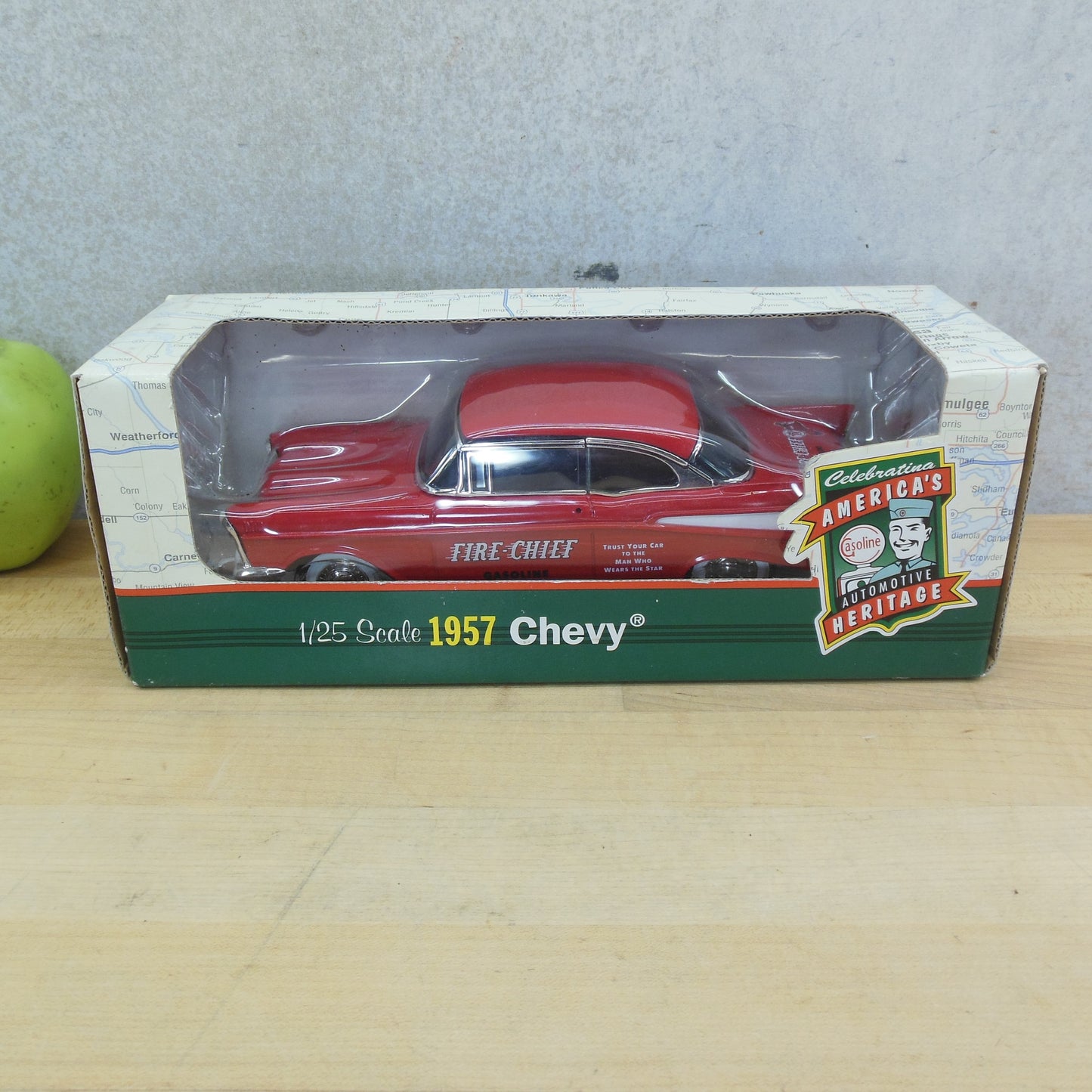 Ertl Pair Texaco Die Cast Vehicles - 1936 Ford Panel Van & 1957 Chevy Vintage