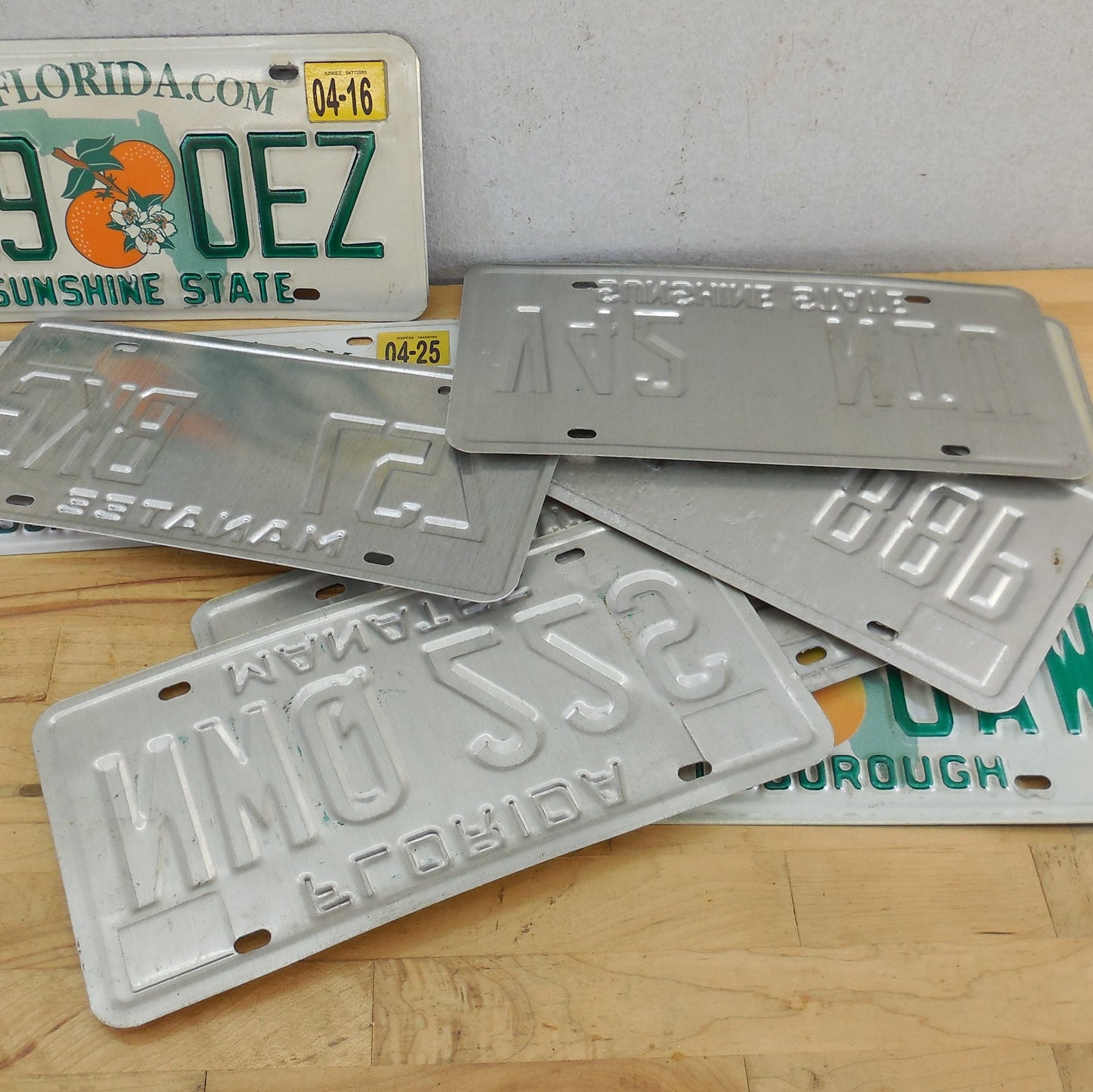 Sarasota County FL 10 Lot Retired License Plate Tags Craft Collect Charlotte Manatee
