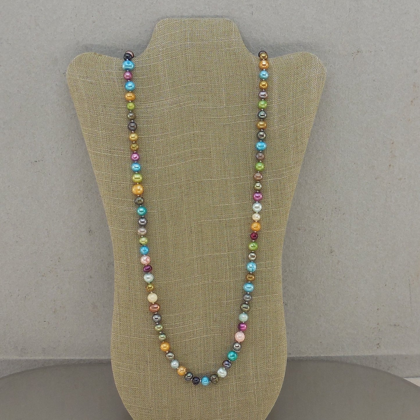 Unbranded Dyed Multicolor Fresh Water Pearl Bead Necklace 18"