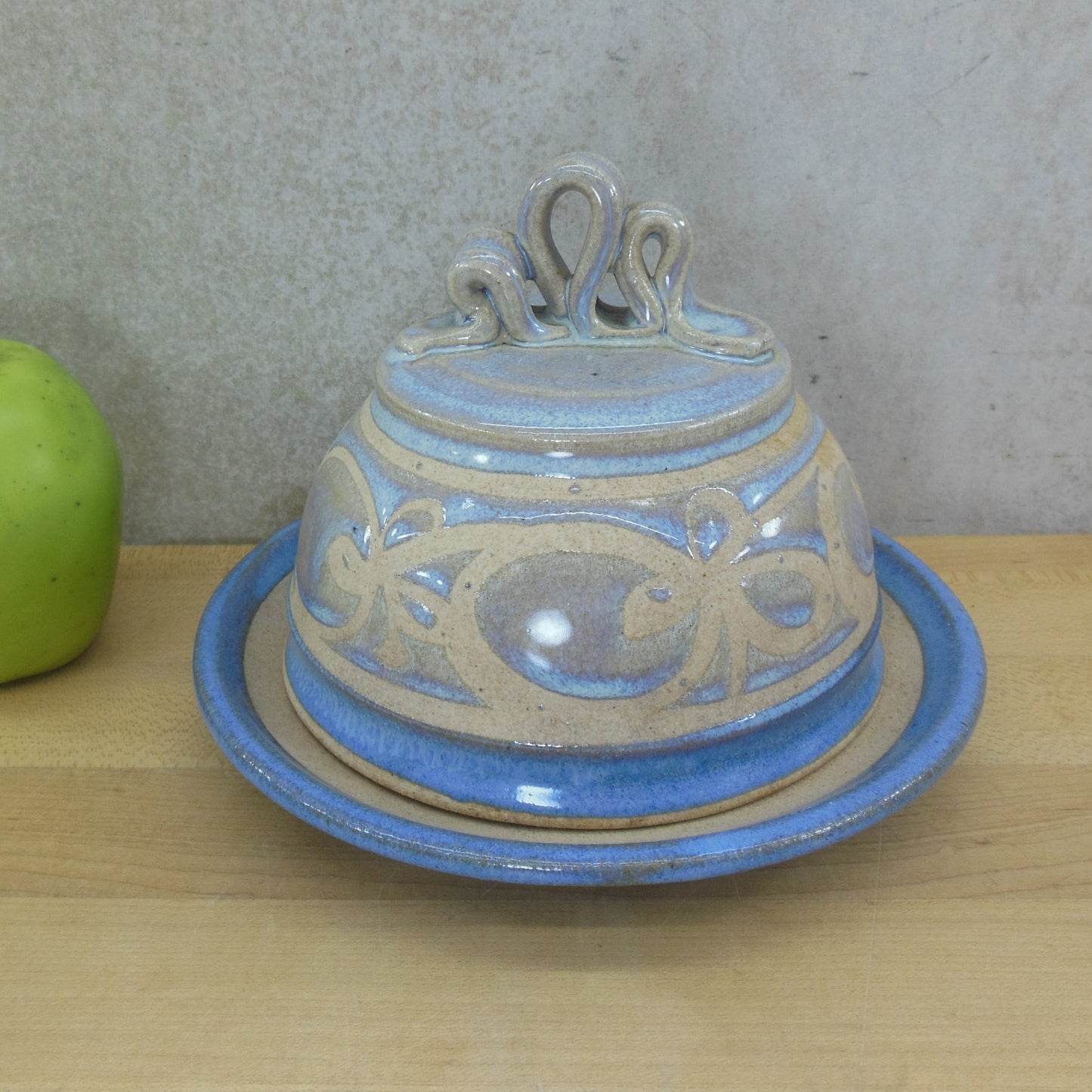 Frank Massarella Ojai Ca Covered Pottery Butter Cheese Dish