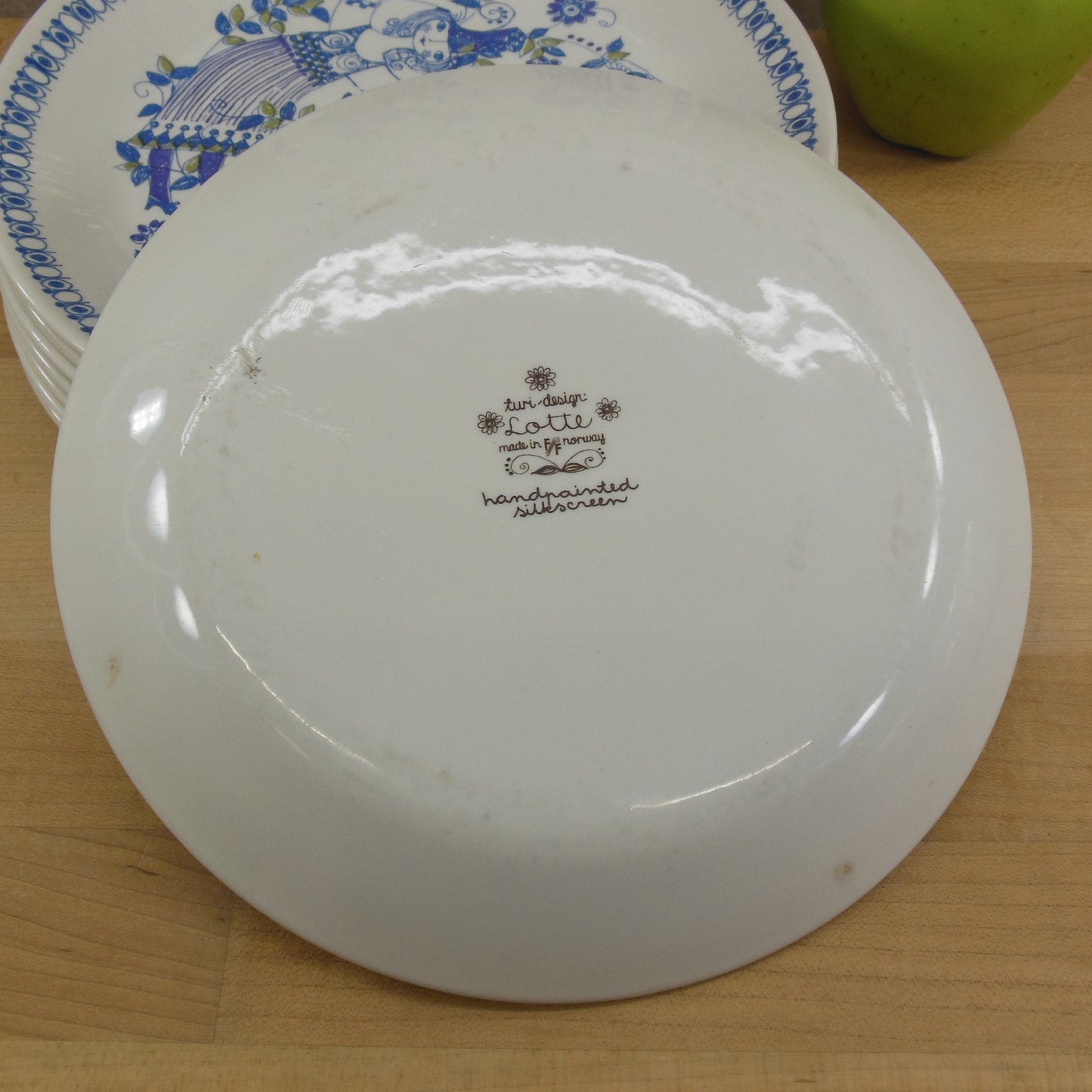 Figgjo Norway Lotte Turi Design - 9 Salad Plates Girl Boy vintage