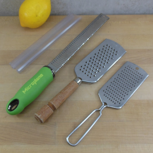 Microplane Foley Bonny Stainless Grater 3 Lot Vintage