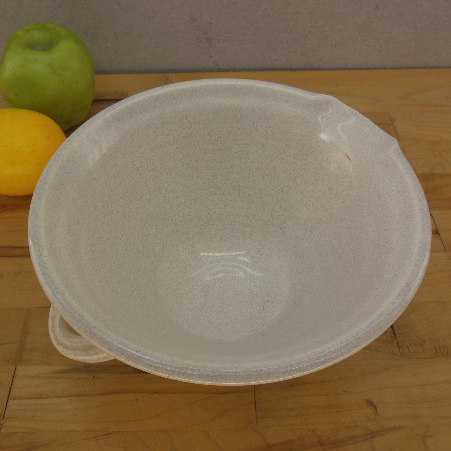 David Greenbaum Studio Pottery Batter Mixing Bowl Green Stripes Vintage
