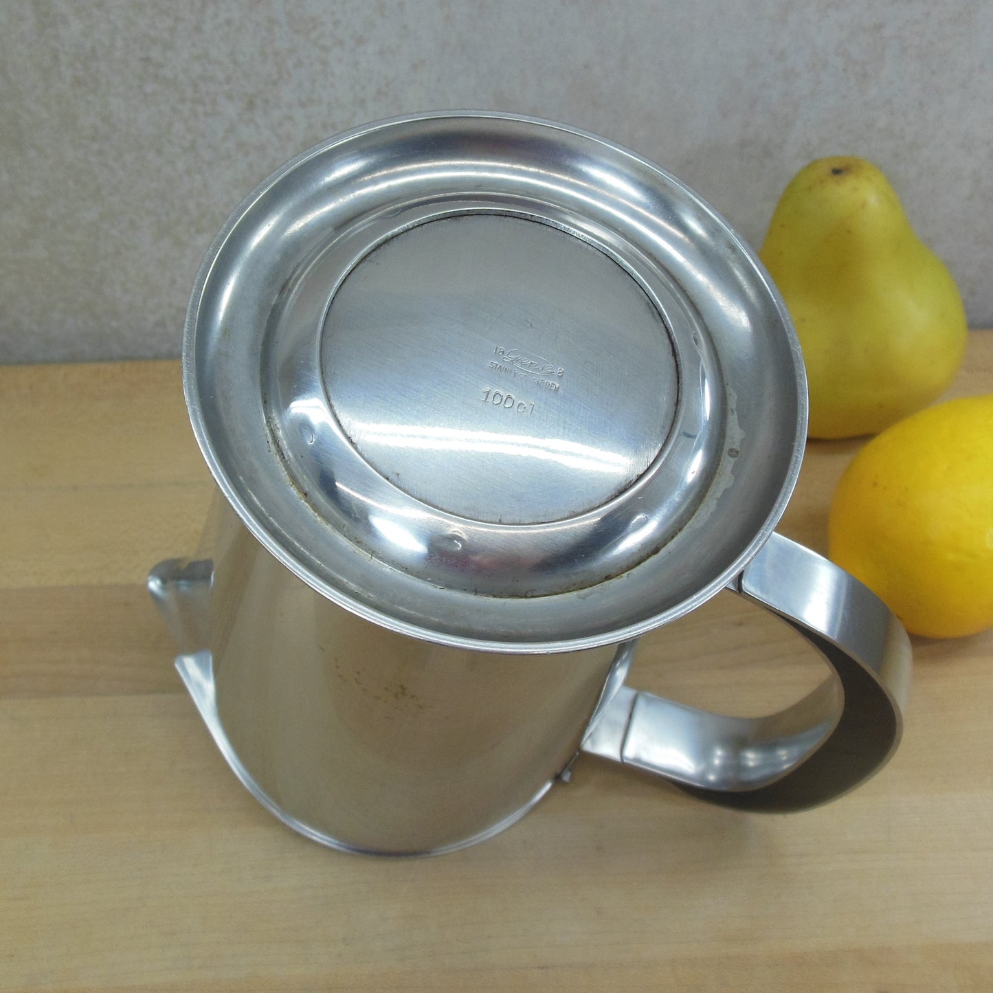 Gense Sweden Stainless Steel Lidded Pitcher Black Insets 100cL Folke Arström