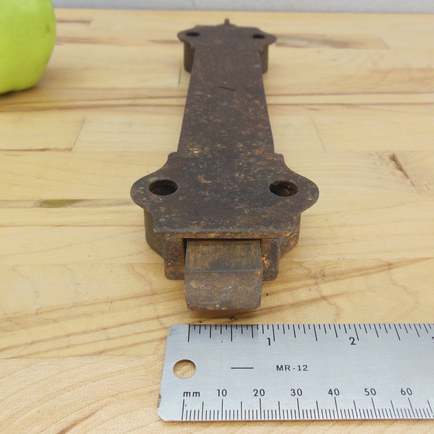Antique Eastlake Victorian Spring Loaded Door Sliding Lock Latch Bolt Cast Iron 9"