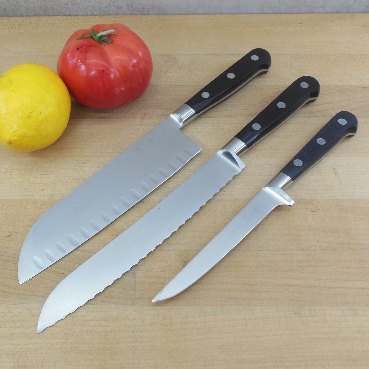 J.A. Henckels Spain 3 Set Stainless Kitchen Knives - Santoku Bread Utility