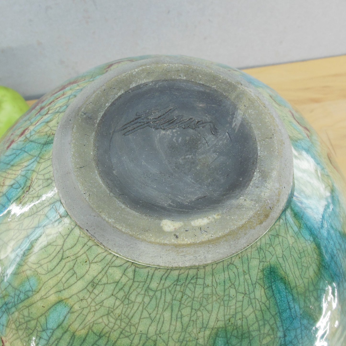 Harry Hearne Raku Pottery Vase Large 12" Turning Point Clay Studio TN Signed